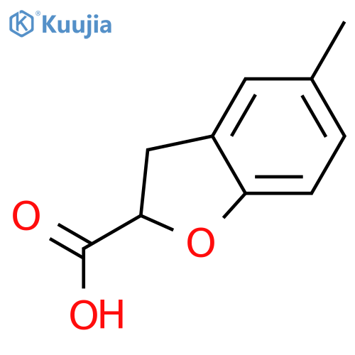 5-Methyl-2,3-dihydrobenzofuran-2-carboxylic acid structure