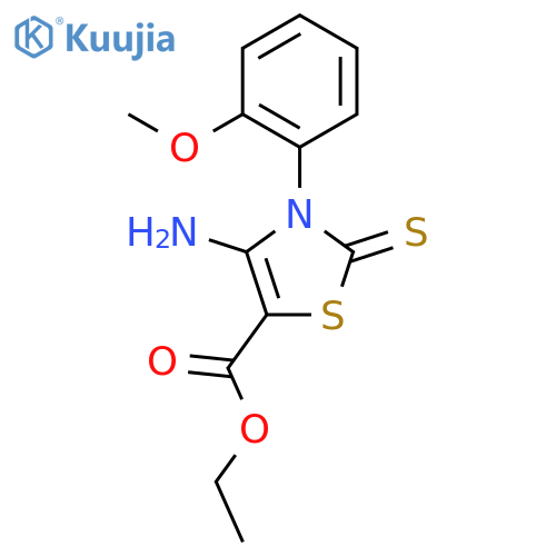 Ethyl 4-amino-3-(2-methoxyphenyl)-2-sulfanylidene-1,3-thiazole-5-carboxylate structure