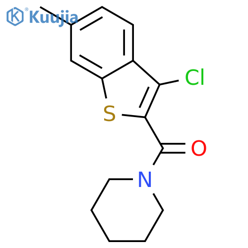 Piperidine, 1-[(3-chloro-6-methylbenzo[b]thien-2-yl)carbonyl]- structure