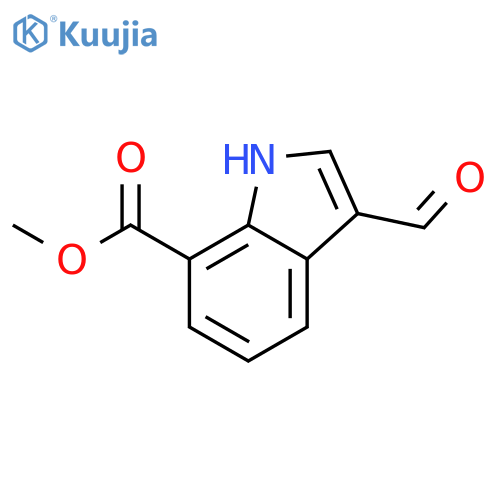 Methyl 3-formyl-1H-indole-7-carboxylate structure