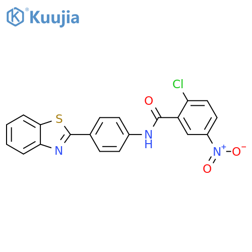 N-4-(1,3-benzothiazol-2-yl)phenyl-2-chloro-5-nitrobenzamide structure