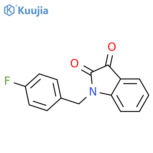 1-(4-fluorophenyl)methyl-2,3-dihydro-1H-indole-2,3-dione structure