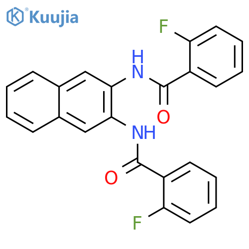 2-fluoro-N-3-(2-fluorobenzamido)naphthalen-2-ylbenzamide structure
