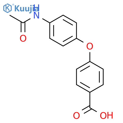 4-(4-acetamidophenoxy)benzoic acid structure