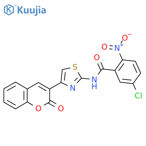 5-chloro-2-nitro-N-4-(2-oxo-2H-chromen-3-yl)-1,3-thiazol-2-ylbenzamide structure