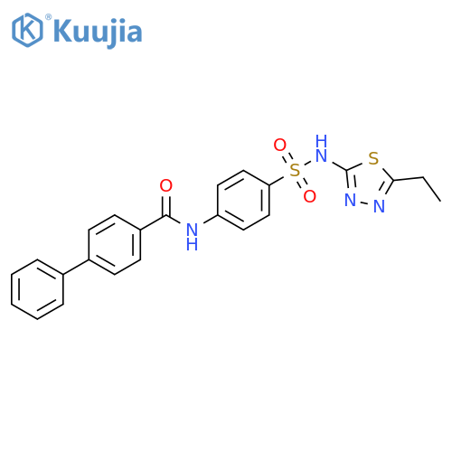 N-{4-(5-ethyl-1,3,4-thiadiazol-2-yl)sulfamoylphenyl}-1,1'-biphenyl-4-carboxamide structure