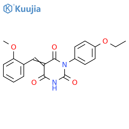 (5Z)-1-(4-ethoxyphenyl)-5-[(2-methoxyphenyl)methylidene]-1,3-diazinane-2,4,6-trione structure