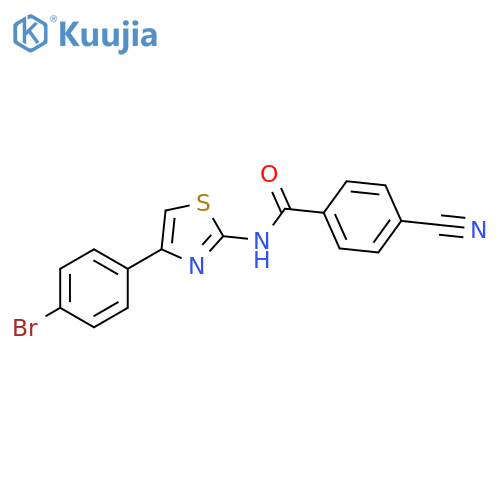 N-4-(4-bromophenyl)-1,3-thiazol-2-yl-4-cyanobenzamide structure