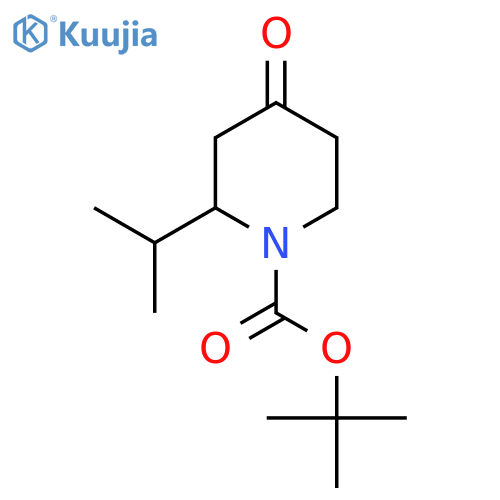 tert-butyl 2-isopropyl-4-oxo-piperidine-1-carboxylate structure