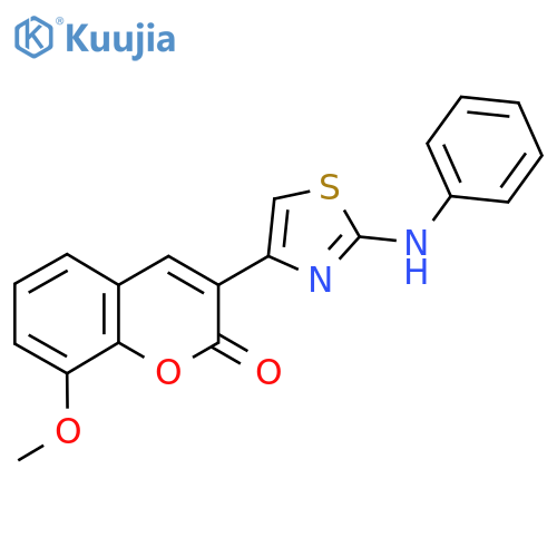 8-methoxy-3-[2-(phenylamino)-1,3-thiazol-4-yl]-2H-chromen-2-one structure