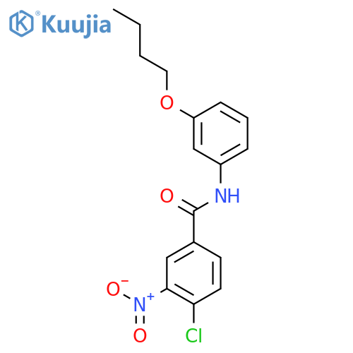 N-(3-butoxyphenyl)-4-chloro-3-nitrobenzamide structure