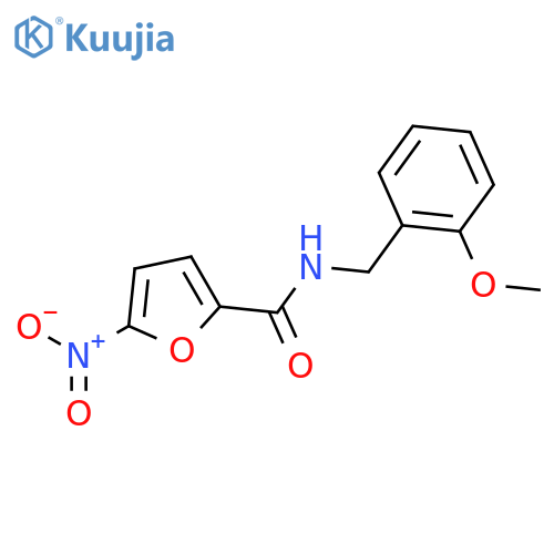 2-Furancarboxamide, N-[(2-methoxyphenyl)methyl]-5-nitro- structure