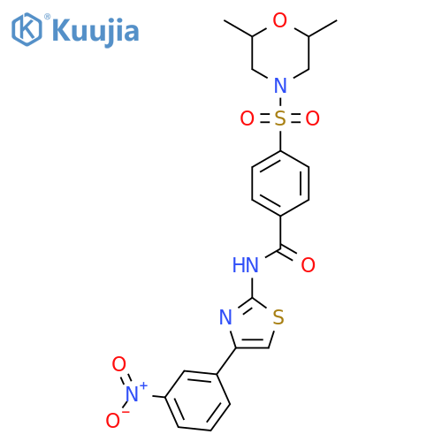 4-(2,6-dimethylmorpholin-4-yl)sulfonyl-N-4-(3-nitrophenyl)-1,3-thiazol-2-ylbenzamide structure