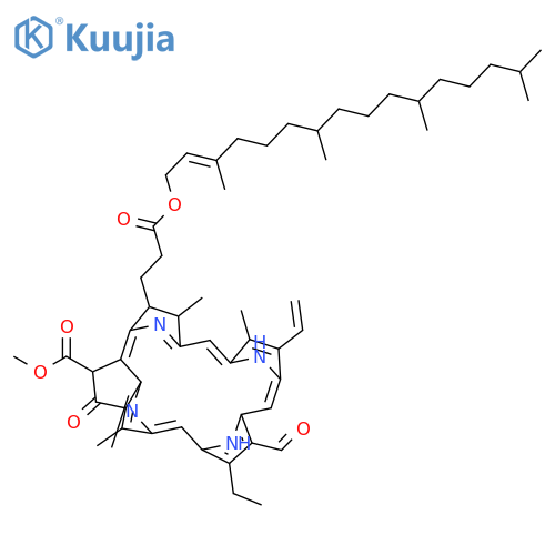 3-Phorbinepropanoicacid,9-ethenyl-14-ethyl-13-formyl-21-(methoxycarbonyl)-4,8,18-trimethyl-20-oxo-,(2E,7R,11R)-3,7,11,15-tetramethyl-2-hexadecen-1-yl ester, (3S,4S,21R)- structure