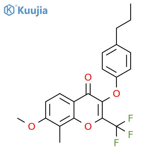 7-Methoxy-8-methyl-3-(4-propylphenoxy)-2-(trifluoromethyl)-4H-chromen-4-one structure
