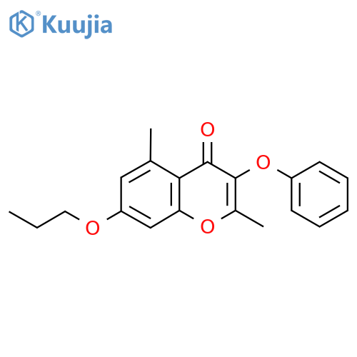 2,5-dimethyl-3-phenoxy-7-propoxy-4H-chromen-4-one structure