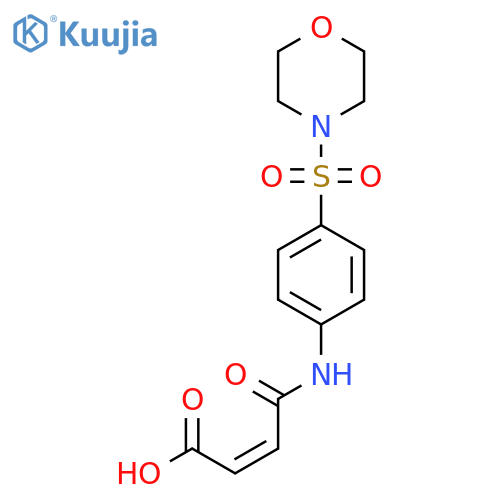 (2Z)-3-{4-(morpholine-4-sulfonyl)phenylcarbamoyl}prop-2-enoic acid structure