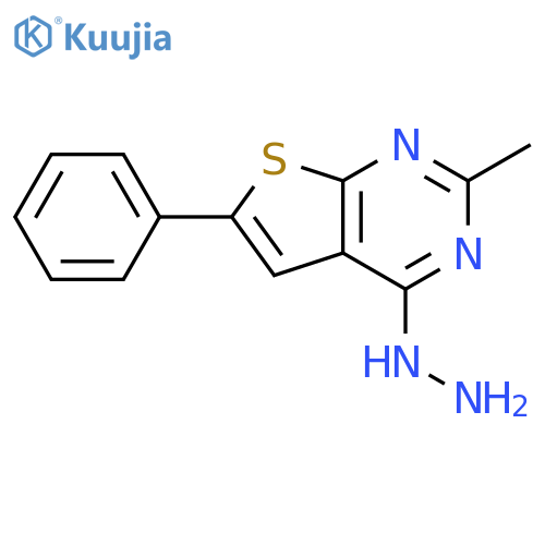 4-Hydrazinyl-2-methyl-6-phenylthieno2,3-dpyrimidine structure
