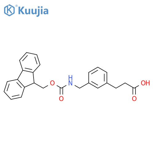3-{3-[({[(9H-fluoren-9-yl)methoxy]carbonyl}amino)methyl]phenyl}propanoic acid structure