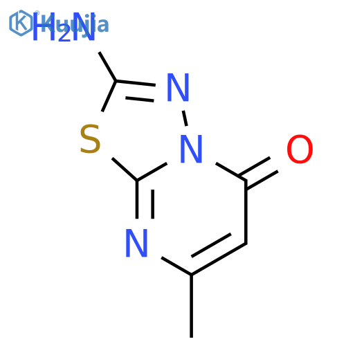 2-amino-7-methyl-5H-1,3,4thiadiazolo3,2-apyrimidin-5-one structure