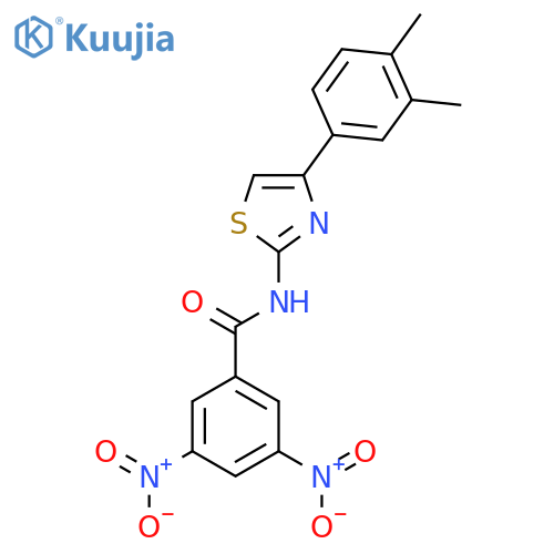 N-4-(3,4-dimethylphenyl)-1,3-thiazol-2-yl-3,5-dinitrobenzamide structure