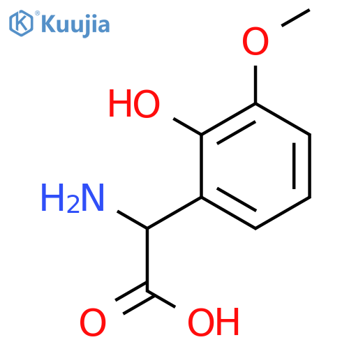 2-amino-2-(2-hydroxy-3-methoxyphenyl)acetic acid structure