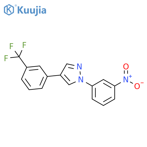1H-Pyrazole, 1-(3-nitrophenyl)-4-[3-(trifluoromethyl)phenyl]- structure