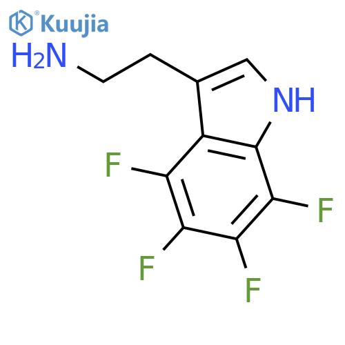2-(4,5,6,7-tetrafluoro-1H-indol-3-yl)ethan-1-amine structure