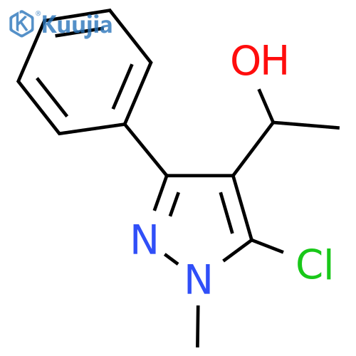 1-(5-CHLORO-1-METHYL-3-PHENYL-1H-PYRAZOL-4-YL)-1-ETHANOL structure
