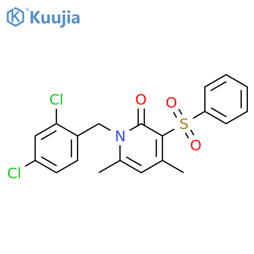 1-(2,4-DICHLOROBENZYL)-4,6-DIMETHYL-3-(PHENYLSULFONYL)-2(1H)-PYRIDINONE structure