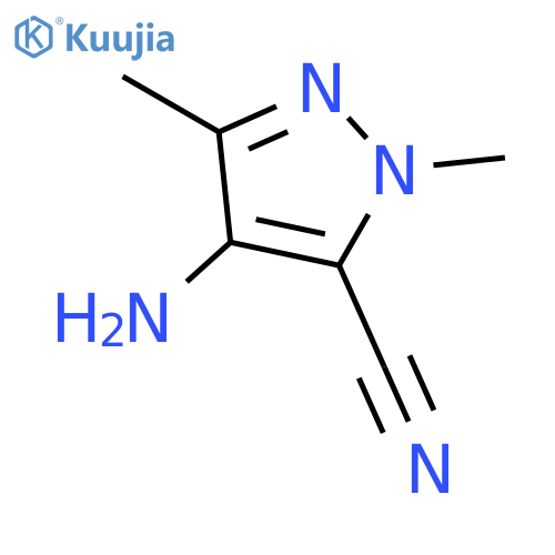 4-amino-1,3-dimethyl-1H-pyrazole-5-carbonitrile structure