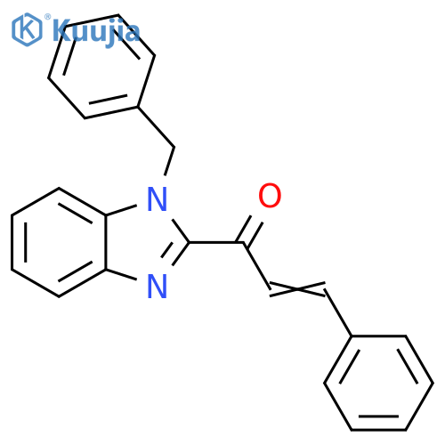 2-Propen-1-one, 3-phenyl-1-[1-(phenylmethyl)-1H-benzimidazol-2-yl]- structure