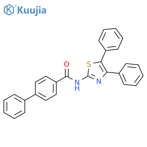 N-(2Z)-4,5-diphenyl-2,3-dihydro-1,3-thiazol-2-ylidene-1,1'-biphenyl-4-carboxamide structure