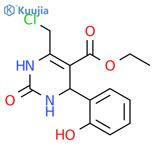 ethyl 6-(chloromethyl)-4-(2-hydroxyphenyl)-2-oxo-1,2,3,4-tetrahydropyrimidine-5-carboxylate structure