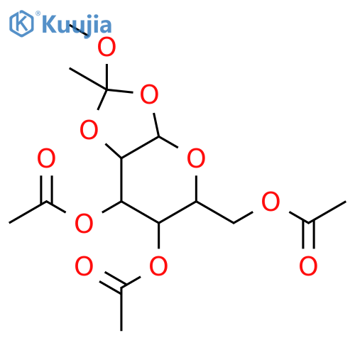 3,4,6-Tri-O-acetyl-a-D-glucopyranose 1,2-(methyl orthoacetate) structure