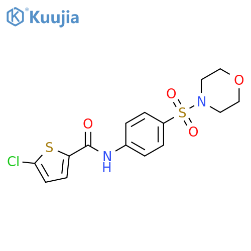 5-chloro-N-4-(morpholine-4-sulfonyl)phenylthiophene-2-carboxamide structure