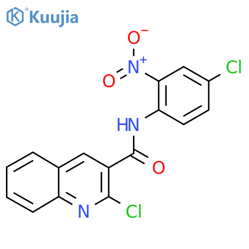 2-chloro-N-(4-chloro-2-nitrophenyl)quinoline-3-carboxamide structure
