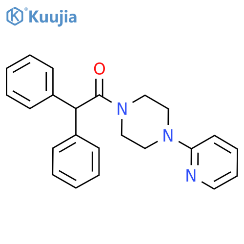 1-(diphenylacetyl)-4-(2-pyridinyl)piperazine structure