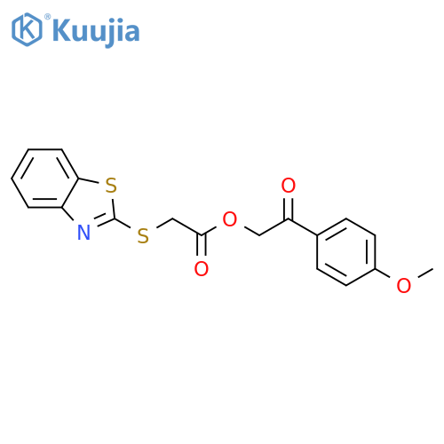 2-(4-methoxyphenyl)-2-oxoethyl 2-(1,3-benzothiazol-2-ylsulfanyl)acetate structure