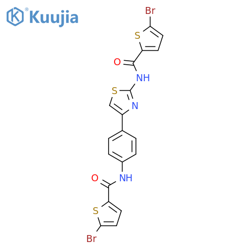 5-bromo-N-{4-4-(5-bromothiophene-2-amido)phenyl-1,3-thiazol-2-yl}thiophene-2-carboxamide structure