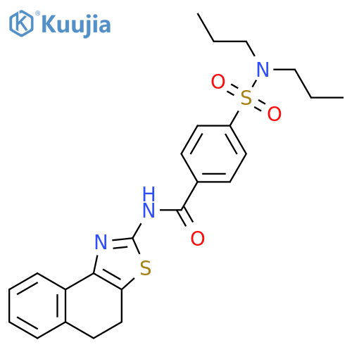 4-(dipropylsulfamoyl)-N-{4H,5H-naphtho1,2-d1,3thiazol-2-yl}benzamide structure