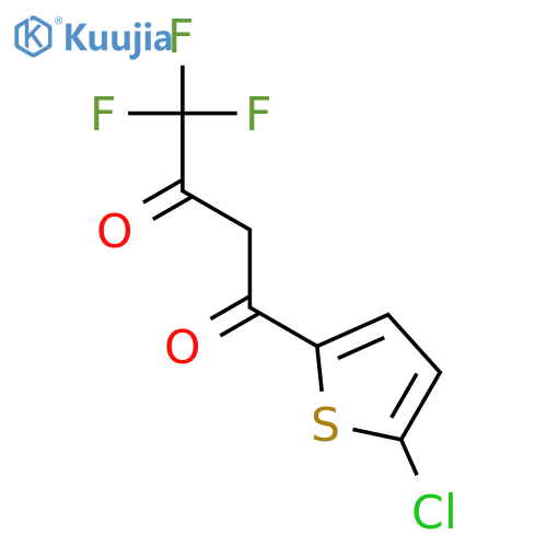 1-(5-chlorothiophen-2-yl)-4,4,4-trifluorobutane-1,3-dione structure