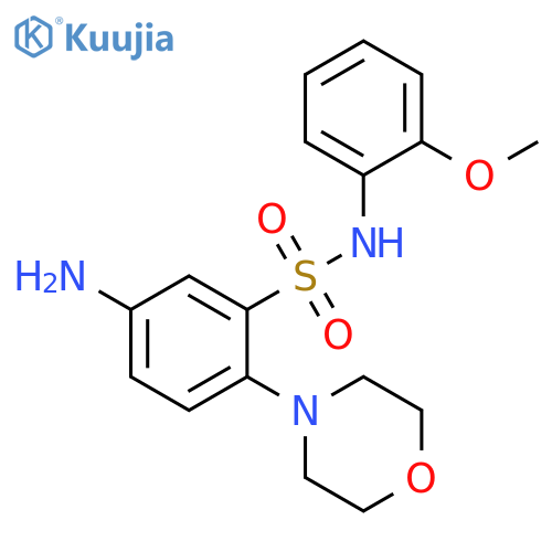 5-amino-N-(2-methoxyphenyl)-2-(morpholin-4-yl)benzene-1-sulfonamide structure