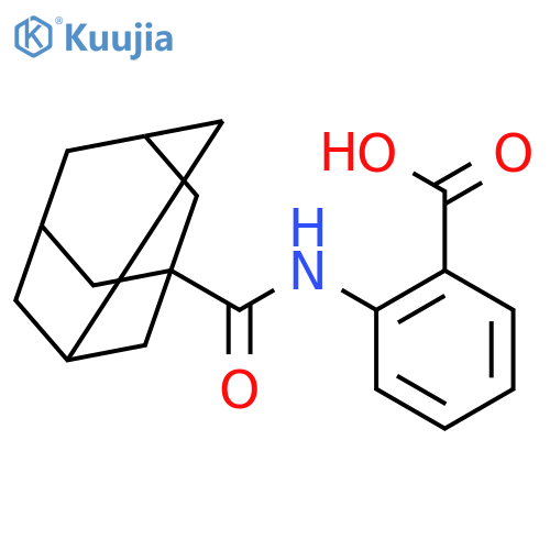 2-[(tricyclo[3.3.1.1~3,7~]dec-1-ylcarbonyl)amino]benzoic acid structure