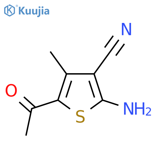 5-Acetyl-2-amino-4-methylthiophene-3-carbonitrile structure