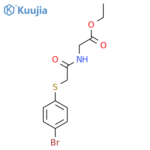Ethyl 2-{2-[(4-bromophenyl)sulfanyl]acetamido}acetate structure