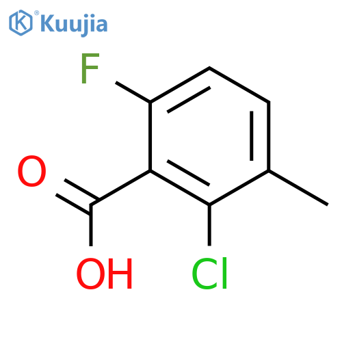 2-Chloro-6-fluoro-3-methylbenzoic acid structure