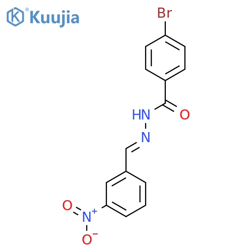 4-bromo-N'-(1E)-(3-nitrophenyl)methylidenebenzohydrazide structure
