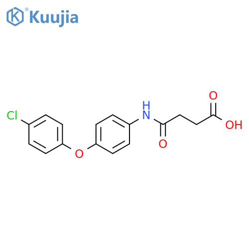 4-((4-(4-Chlorophenoxy)phenyl)amino)-4-oxobutanoic acid structure