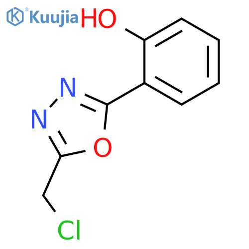 Phenol, 2-[5-(chloromethyl)-1,3,4-oxadiazol-2-yl]- structure
